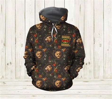 gucci green lion hoodie|original gucci hoodie.